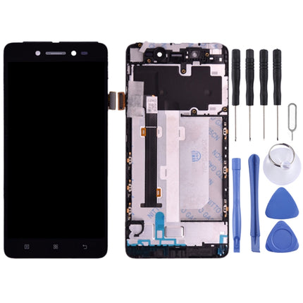 LCD Screen and Digitizer Full Assembly with Frame for Lenovo S90 S90-T S90-U S90-A (Black)-garmade.com