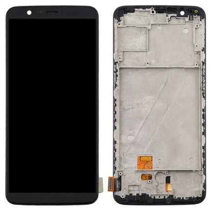 TFT Material LCD Screen and Digitizer Full Assembly with Frame for OnePlus 5T A5010 (Black)-garmade.com