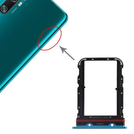 SIM Card Tray + SIM Card Tray for Xiaomi Mi CC9 Pro/Mi Note 10/Mi Note 10 Pro/Mi Note 10 Lite Blue-garmade.com