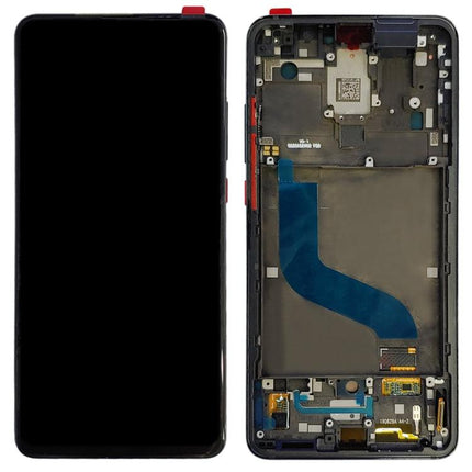 OLED Material Screen and Digitizer Full Assembly with Frame for Xiaomi Redmi K20 / Redmi K20 Pro / 9T Pro - Black-garmade.com
