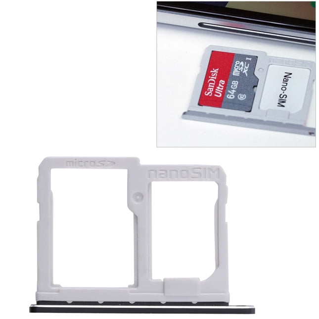 SIM Card Tray + Micro SD Card Tray for LG Q6 / M700 / M700N / G6 Mini(Black)-garmade.com