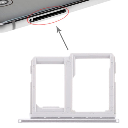 SIM Card Tray + Micro SD Card Tray for LG Q6 / M700 / M700N / G6 Mini (Silver)-garmade.com