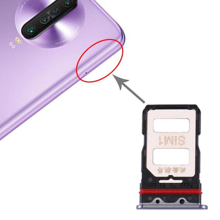 Dual SIM Card Tray for Xiaomi Redmi K30 Pro Black-garmade.com