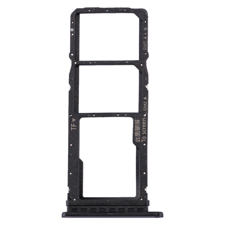 Dual SIM Card Tray + Micro SD Card Tray for Huawei P40 Lite E / Enjoy 10 Black-garmade.com