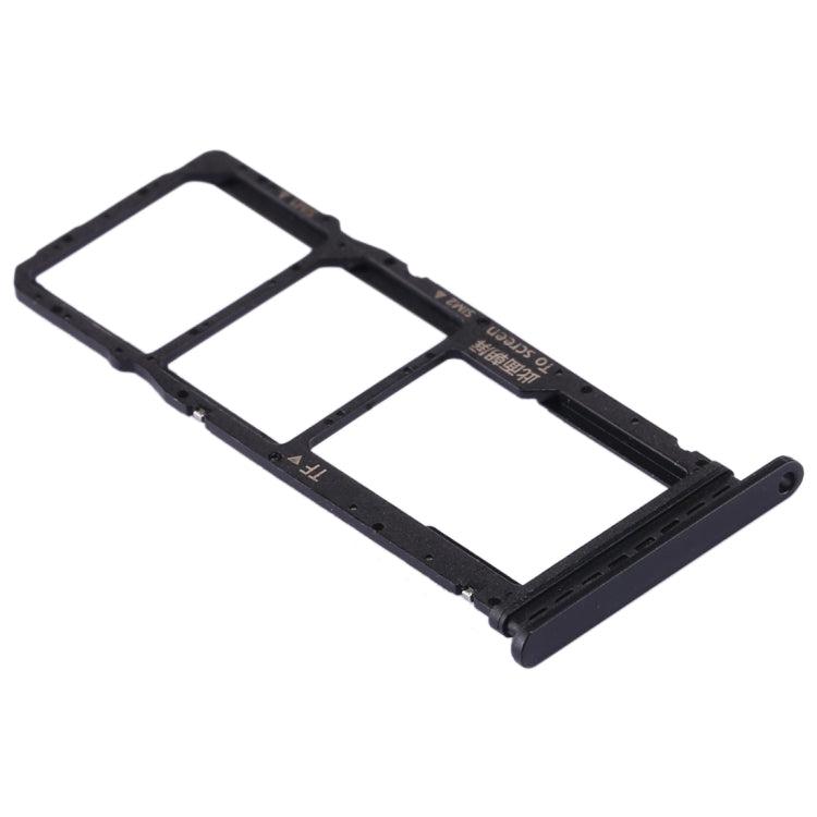 Dual SIM Card Tray + Micro SD Card Tray for Huawei P40 Lite E / Enjoy 10 Black-garmade.com
