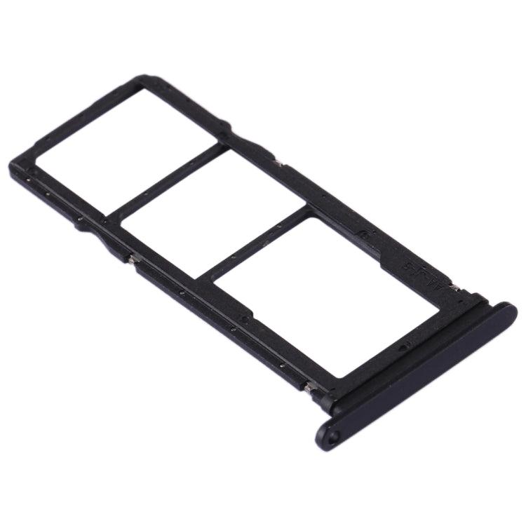 Dual SIM Card Tray + Micro SD Card Tray for Huawei P40 Lite E / Enjoy 10 Black-garmade.com
