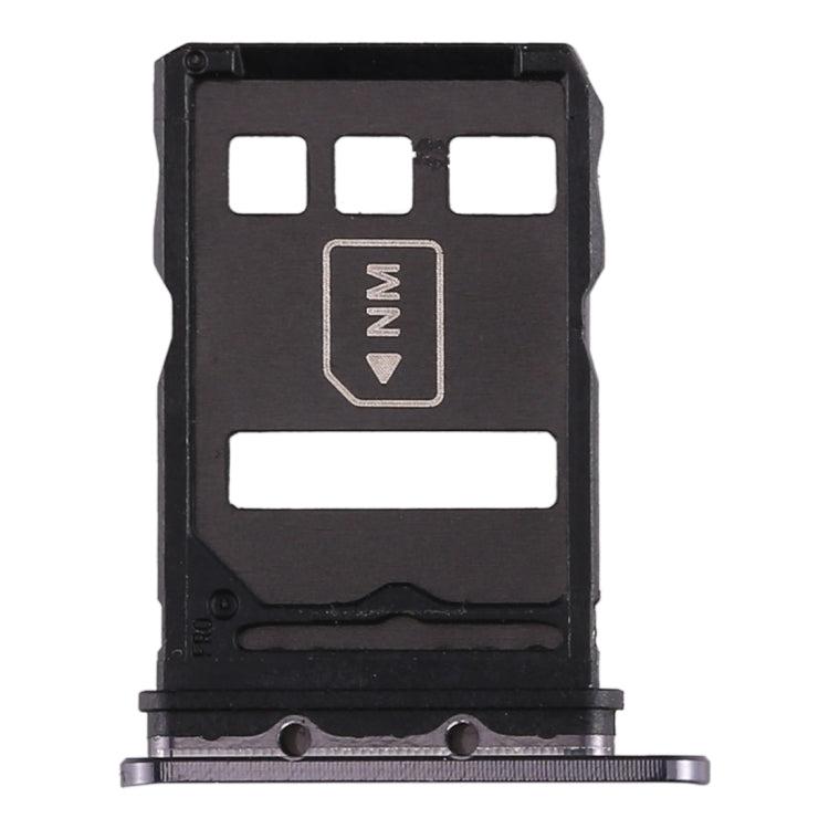 SIM Card Tray + NM Card Tray for Huawei P40 Black-garmade.com