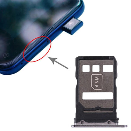 SIM Card Tray + NM Card Tray for Huawei Mate 30 Black-garmade.com