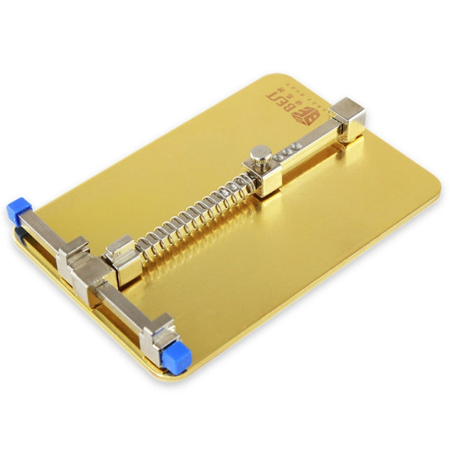 BST- 001C Stainless Steel Circuit Board soldering desoldering PCB Repair Holder Fixtures Cell Phone Repair Tool(Gold)-garmade.com
