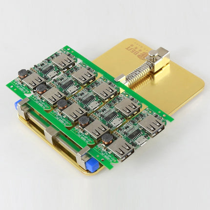 BST- 001C Stainless Steel Circuit Board soldering desoldering PCB Repair Holder Fixtures Cell Phone Repair Tool(Gold)-garmade.com