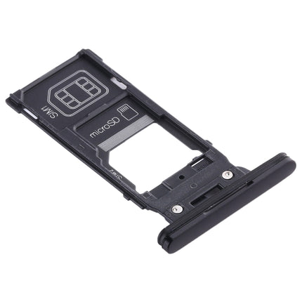 SIM Card Tray + SIM Card Tray + Micro SD Card Tray for Sony Xperia XZ2 (Black)-garmade.com