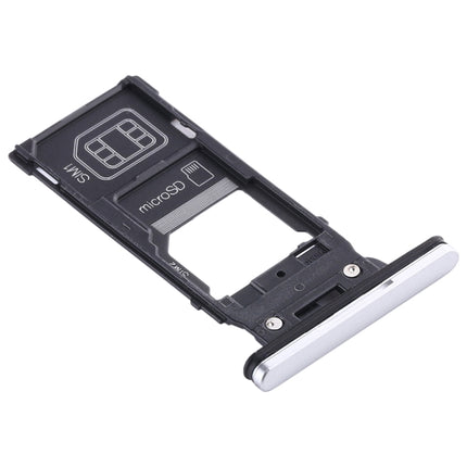 SIM Card Tray + SIM Card Tray + Micro SD Card Tray for Sony Xperia XZ2 (Silver)-garmade.com