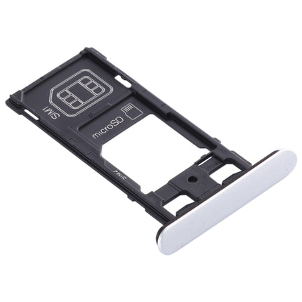 SIM Card Tray + SIM Card Tray + Micro SD Card Tray for Sony Xperia XZ2 Compact (Silver)-garmade.com