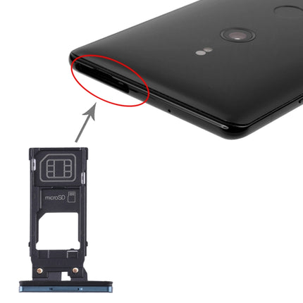 SIM Card Tray + Micro SD Card Tray for Sony Xperia XZ3(Green)-garmade.com