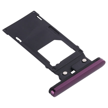SIM Card Tray + Micro SD Card Tray for Sony Xperia XZ3(Purple)-garmade.com