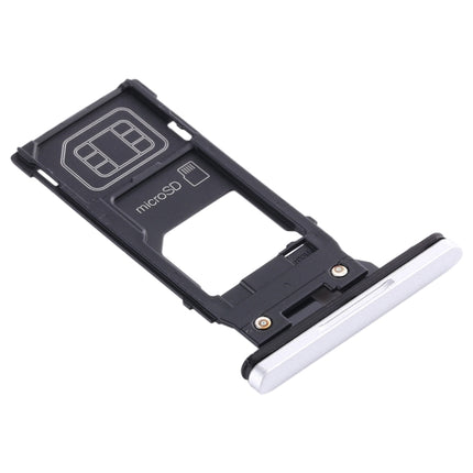 SIM Card Tray + Micro SD Card Tray for Sony Xperia XZ3(White)-garmade.com