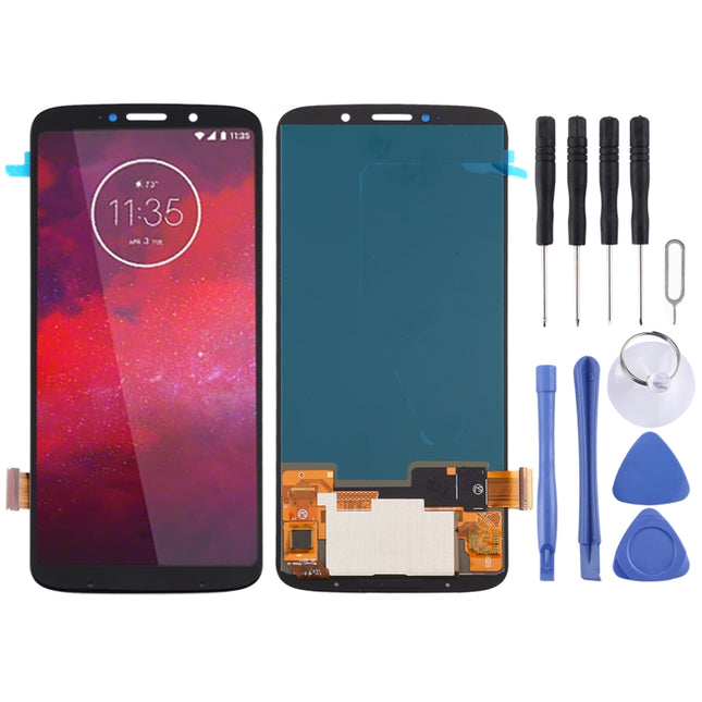 LCD Screen and Digitizer Full Assembly for Motorola Moto Z3(Black)-garmade.com