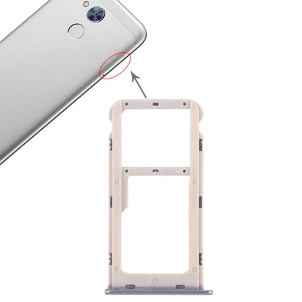 SIM Card Tray + SIM Card Tray / Micro SD Card Tray for Huawei Honor 6A (Grey)-garmade.com