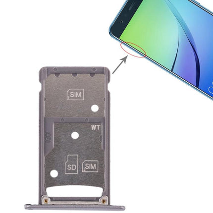 Dual SIM Card Tray / Micro SD Card Tray for Huawei Enjoy 6 / AL00 Grey-garmade.com