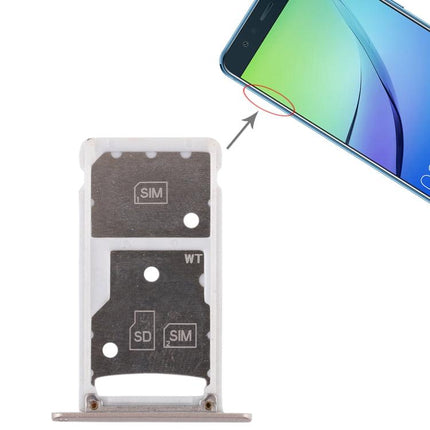 Dual SIM Card Tray / Micro SD Card Tray for Huawei Enjoy 6 / AL00 Gold-garmade.com