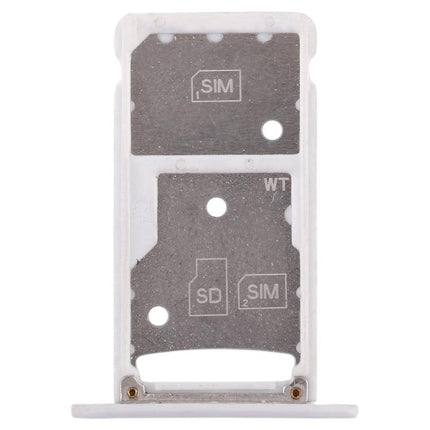 Dual SIM Card Tray / Micro SD Card Tray for Huawei Enjoy 6 / AL00 White-garmade.com
