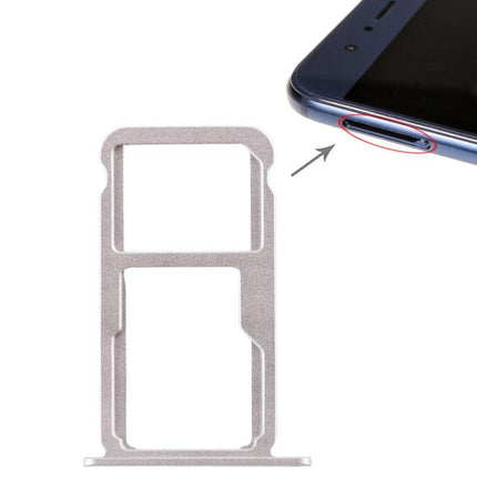 Dual SIM Card Tray / Micro SD Card for Huawei Honor 8 (Silver)-garmade.com