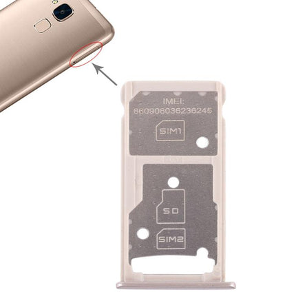 SIM Card Tray + SIM Card Tray / Micro SD Card Tray for Huawei Honor 5c (Gold)-garmade.com