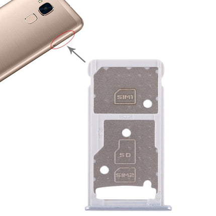 SIM Card Tray + SIM Card Tray / Micro SD Card Tray for Huawei Honor 5c (Silver)-garmade.com