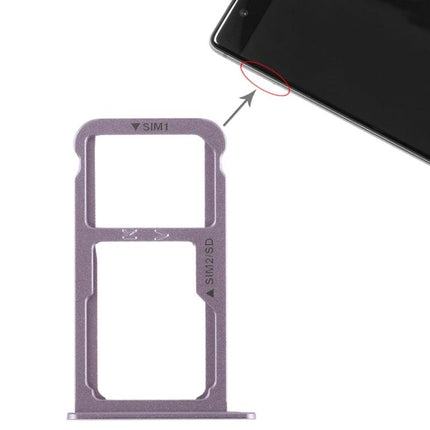 Dual SIM Card Tray / Micro SD Card for Huawei P9 Plus(Grey)-garmade.com