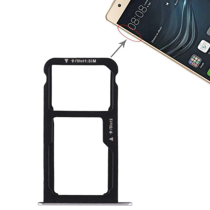 Dual SIM Card Tray / Micro SD Card for Huawei P9 Lite(Silver)-garmade.com