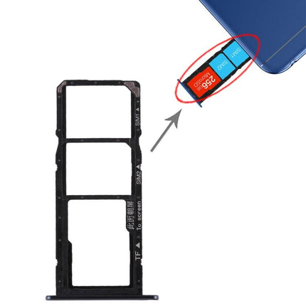 Dual SIM Card Tray + Micro SD Card for Huawei Honor 7A Black-garmade.com