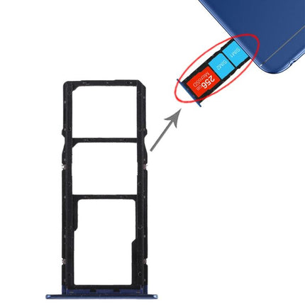 Dual SIM Card Tray + Micro SD Card for Huawei Honor 7A Blue-garmade.com