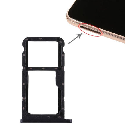 Dual SIM Card Tray / Micro SD Card for Huawei P20 Lite / Nova 3e (Black)-garmade.com