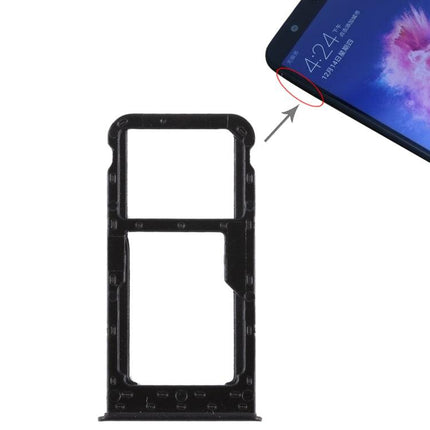 Dual SIM Card Tray / Micro SD Card for Huawei P smart (Enjoy 7S) (Black)-garmade.com