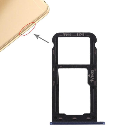 Dual SIM Card Tray / Micro SD Card for Huawei Enjoy 7 (Blue)-garmade.com