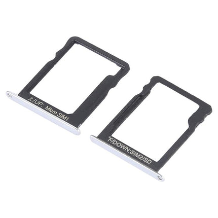 Dual SIM Card Tray / Micro SD Card for Huawei Enjoy 5s (Silver)-garmade.com