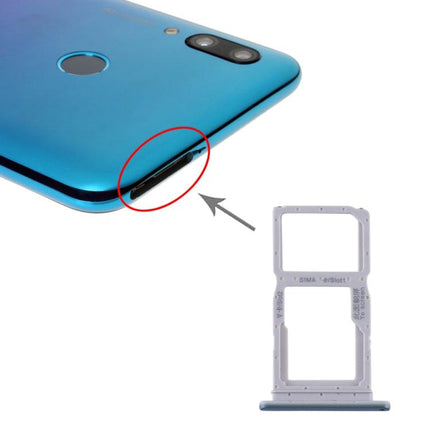 SIM Card Tray + SIM Card Tray / Micro SD Card Tray for Huawei P smart Pro 2019 (Blue)-garmade.com