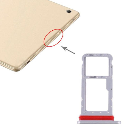 SIM Card Tray + Micro SD Card Tray for Huawei Honor Waterplay Silver-garmade.com