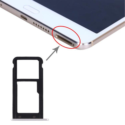 SIM Card Tray + Micro SD Card Tray for Huawei MediaPad M3 8.4 (4G Version) Silver-garmade.com