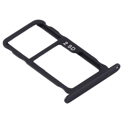 Replacement SIM Card Tray + SIM Card Tray / Micro SD Card Tray for Nokia X71 / TA-1172 TA-1167 TA-1188(Black)-garmade.com