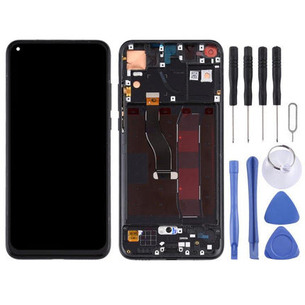 LCD Screen and Digitizer Full Assembly with Frame for Huawei Honor View 20 (Black)-garmade.com