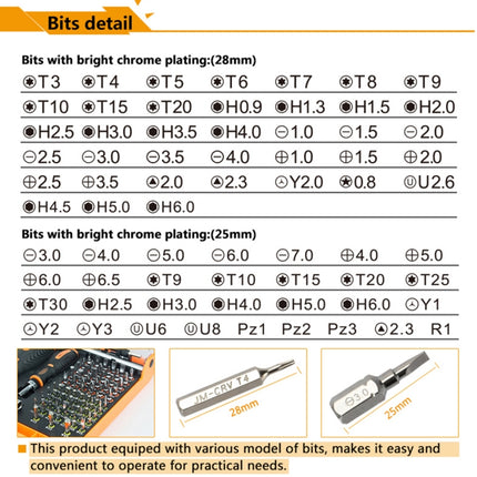 JAKEMY JM-6113 73 in 1 Household Hardware Screwdriver Repair Tool Set-garmade.com