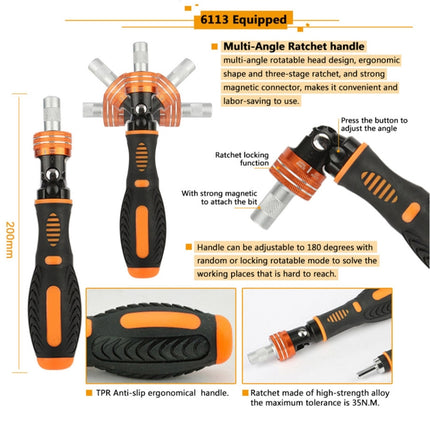 JAKEMY JM-6113 73 in 1 Household Hardware Screwdriver Repair Tool Set-garmade.com