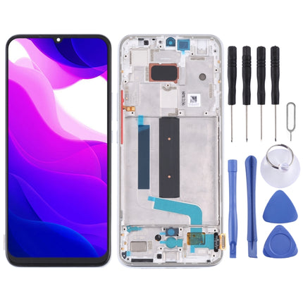 Original AMOLED LCD Screen for Xiaomi Mi 10 Lite 5G with Digitizer Full Assembly(Silver)-garmade.com