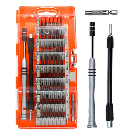 60 in 1 S2 Tool Steel Precision Screwdriver Nutdriver Bit Repair Tools Kit(Orange)-garmade.com