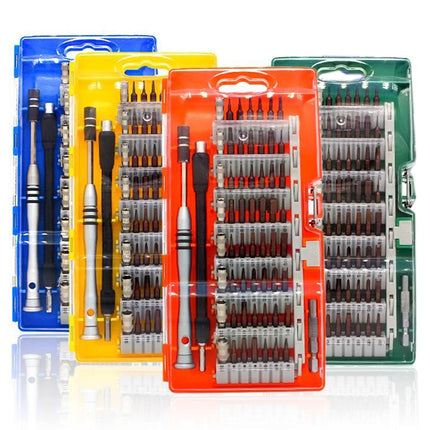 60 in 1 S2 Tool Steel Precision Screwdriver Nutdriver Bit Repair Tools Kit(Orange)-garmade.com