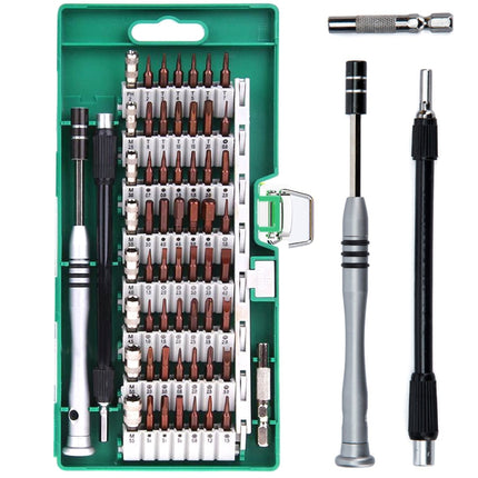 60 in 1 S2 Tool Steel Precision Screwdriver Nutdriver Bit Repair Tools Kit(Green)-garmade.com