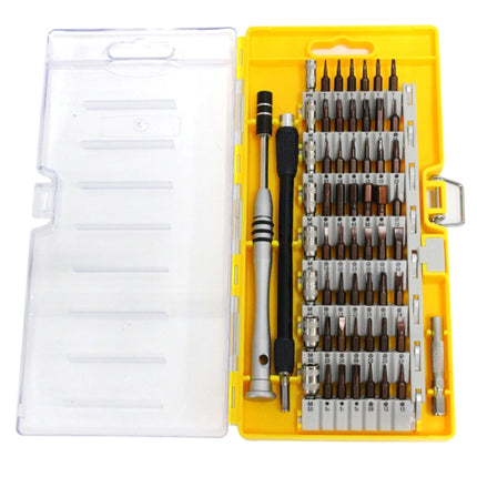 60 in 1 S2 Tool Steel Precision Screwdriver Nutdriver Bit Repair Tools Kit(Yellow)-garmade.com