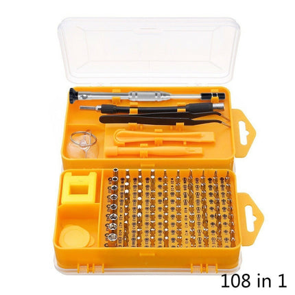 108 in 1 S2 Tool Steel Precision Screwdriver Nutdriver Bit Repair Tools Kit-garmade.com