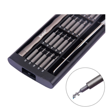 Kaisi K-3022B 22 in1 High Precision Screwdriver Set Magnetic Screwdriver Bits-garmade.com